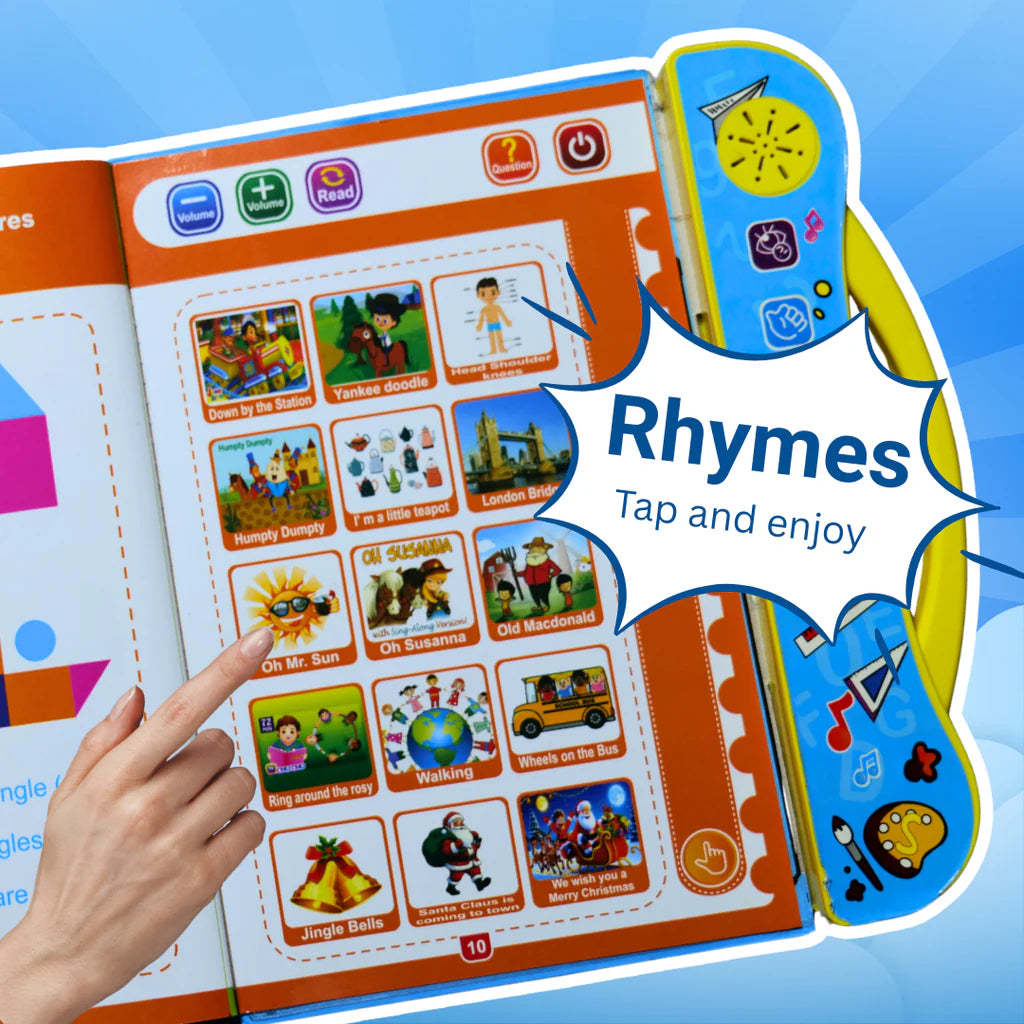 BrainBloom™ Interactive Learning Reader for Kids | Screen-Free Educational Talking Book (Ages 3–8)