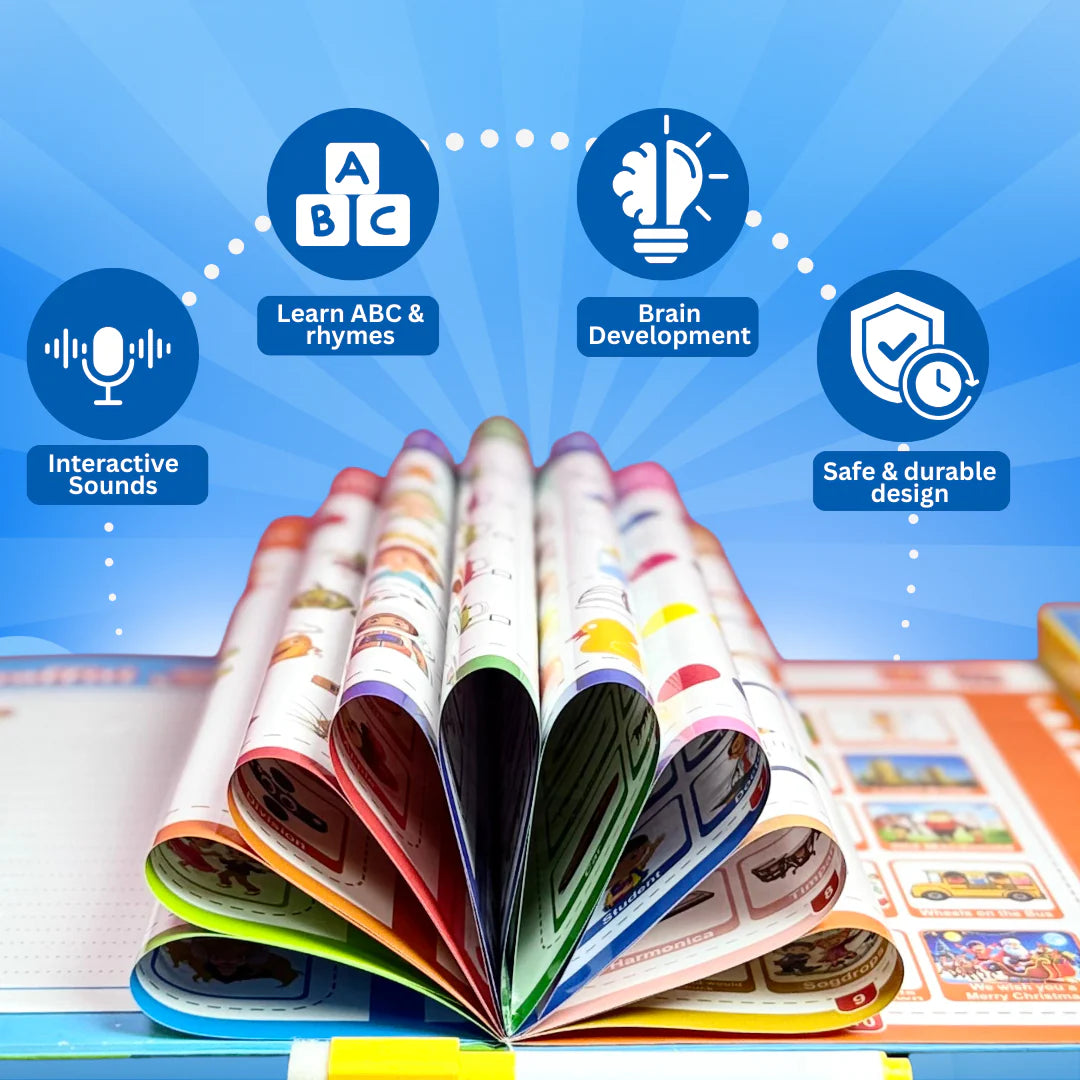 BrainBloom™ Interactive Learning Reader for Kids | Screen-Free Educational Talking Book (Ages 3–8)