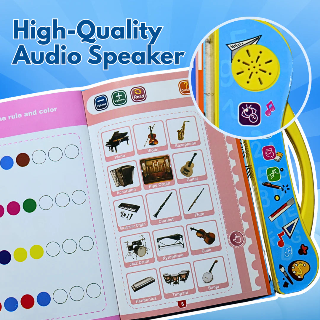 BrainBloom™ Interactive Learning Reader for Kids | Screen-Free Educational Talking Book (Ages 3–8)