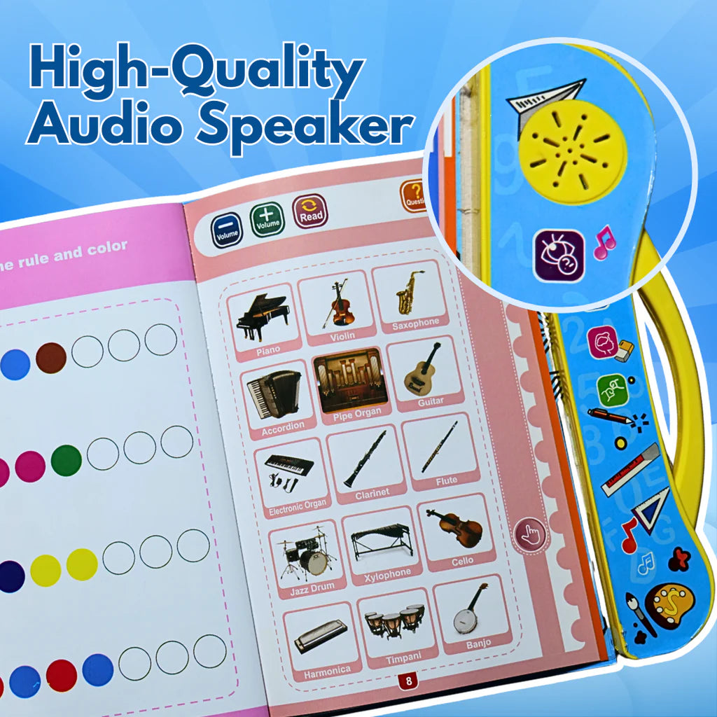 BrainBloom™ Interactive Learning Reader for Kids | Screen-Free Educational Talking Book (Ages 3–8)