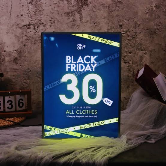 Premium LED Slim Light Box – Backlit Poster Display Frame