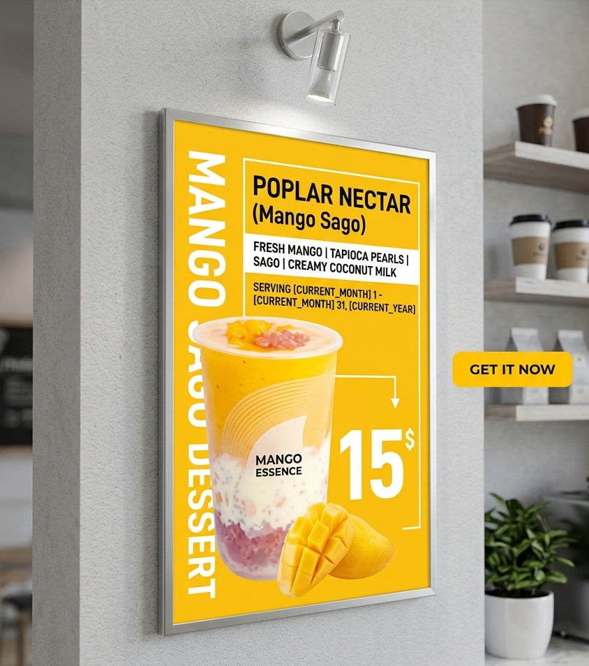 Premium LED Slim Light Box – Backlit Poster Display Frame